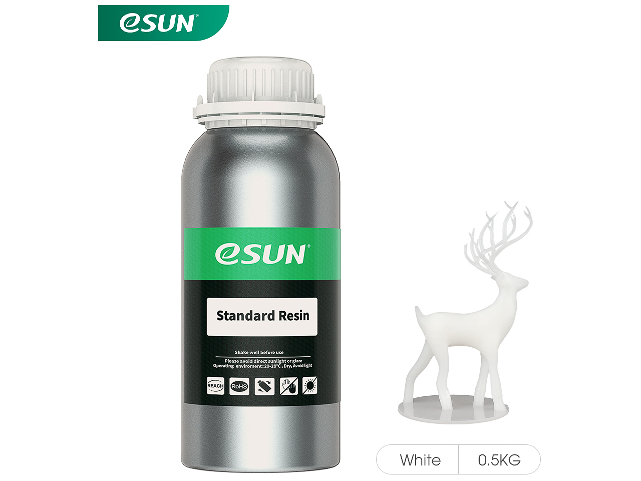 UV/LCD STANDARD WHITE 1KG ESUN 3D RESIN 405NM 1