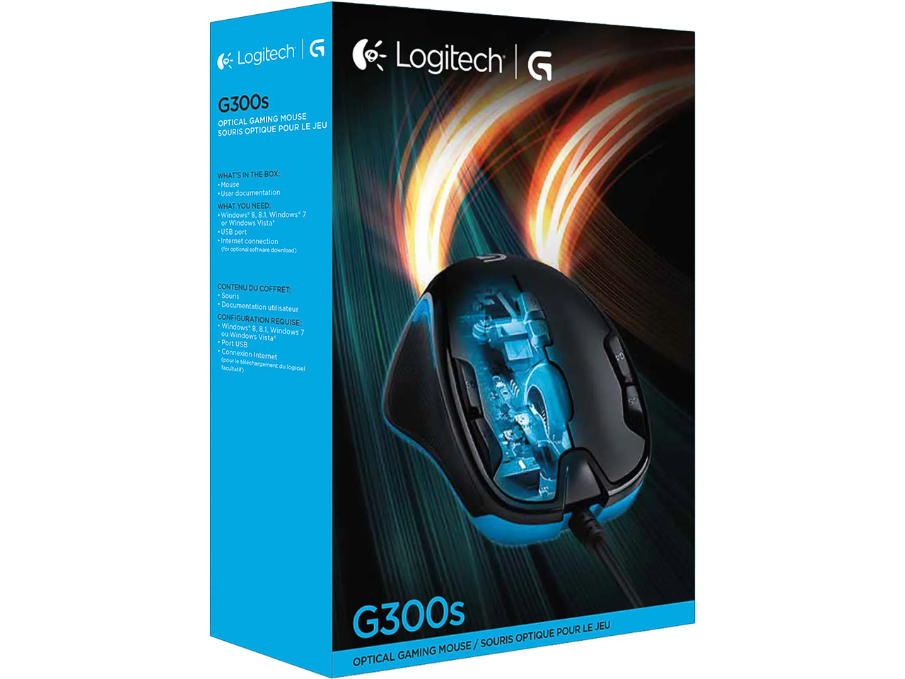LOGITECH G300S GAMING MOUSE BLACK-BLUE 910-004345 9buttons wired ambidextrous 1