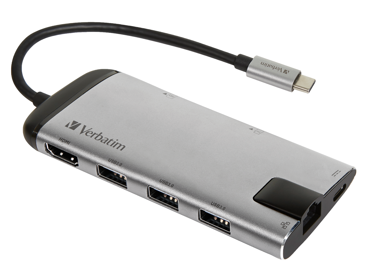 VERBATIM USB-C MULTIPORT HUB 49142 USB HDMI SDHC microSD RJ45 1