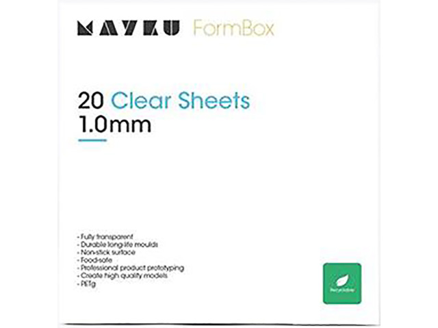 CLEAR SHEETS 1mm (20) MAYKU 3D THERMOFORMING FILM 1