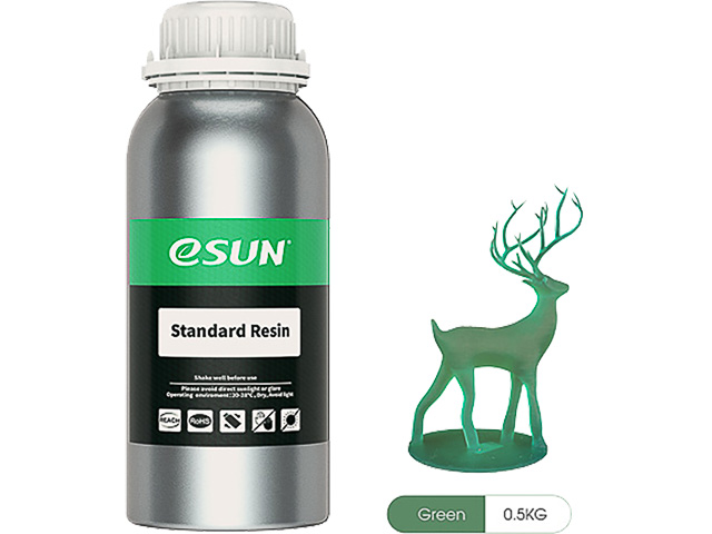 UV/LCD STANDARD GREEN 1kg ESUN 3D RESIN 405NM 1