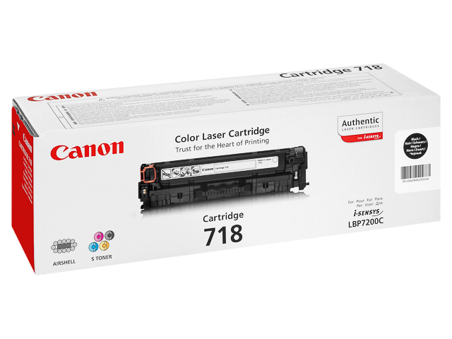 2662B005 CANON 718BK LBP Cartridge (2) zwart 2x3400pagina's 1