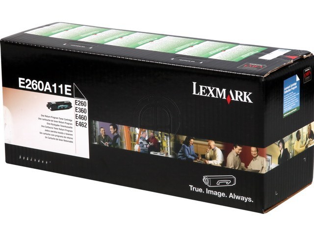E260A11E LEXMARK Optra E Cartridge zwart return 3500pagina's 1
