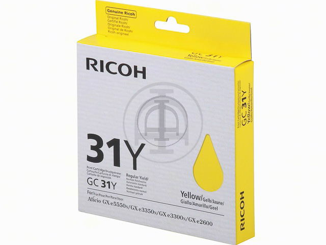 405691 RICOH Type GC31Y AF GXE Inkt geel ST Gel 1750pagina's 1