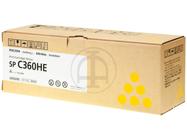 408187 RICOH Type SPC360HE SP toner yellow HC 5000pages 1