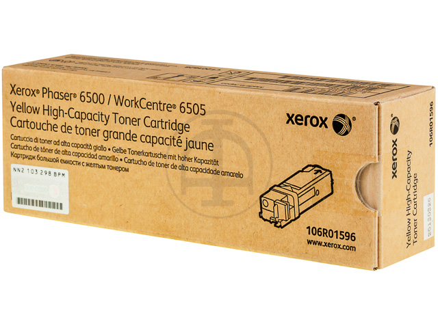 106R01596 XEROX Phaser Toner geel HC 2500pagina's 1