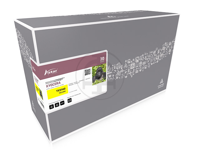 AS13603 ASTAR KYOCERA TK5140 Ecosys toner yellow rebuilt 5000pages chip 1