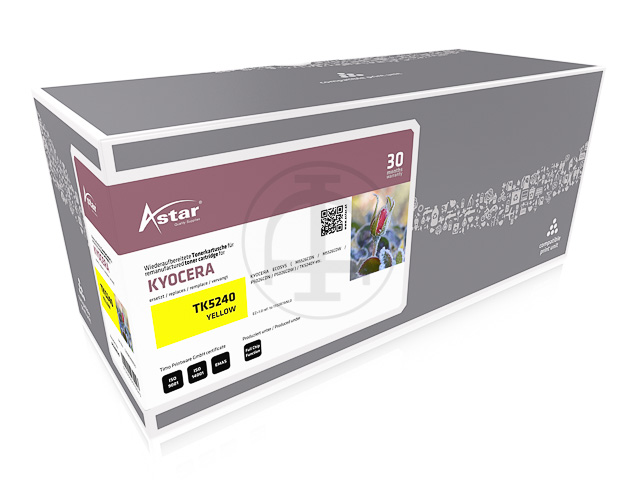 AS20029 ASTAR KYOCERA TK5240 Ecosys toner yellow rebuilt 3000pages chip 1