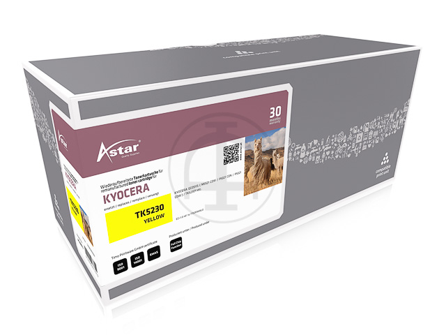 AS20073 ASTAR KYOCERA TK5230 Ecosys toner yellow rebuilt 2200pages chip 1