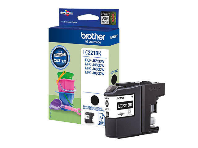 LC221BK BROTHER MFC ink black 260pages  1