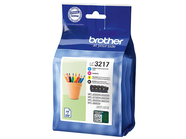 LC3217VALDR BROTHER MFC Tinte (4) 4color 4x550Seiten Blister 1