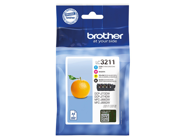 LC3211VALDR BROTHER DCP/MFC Tinte (4) cmyk ST 4x200Seiten Blister 1