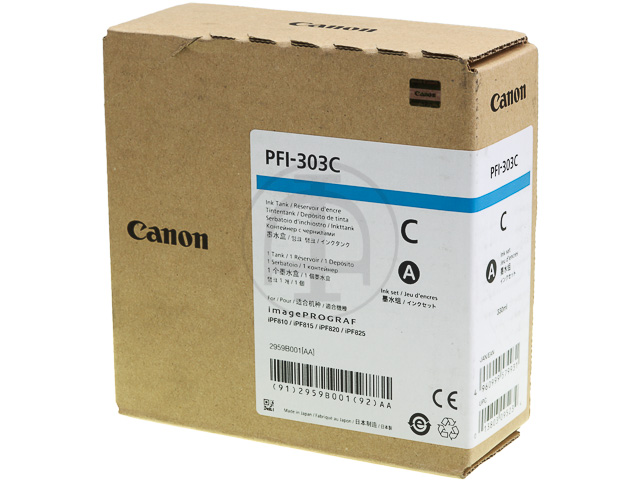 2959B001 CANON PFI303C IPF Inkt cyaan 1850330ml 1
