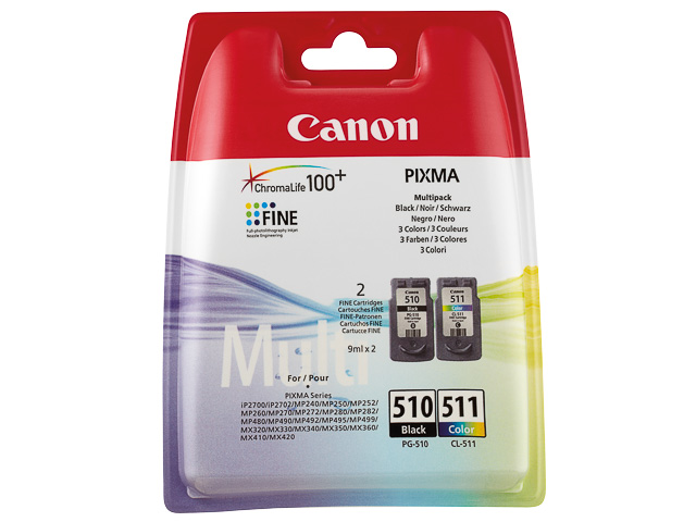 2970B010 CANON PG510+CL511 Pixma MP Tinte (2) color w/o SEC 300/244Seiten 1