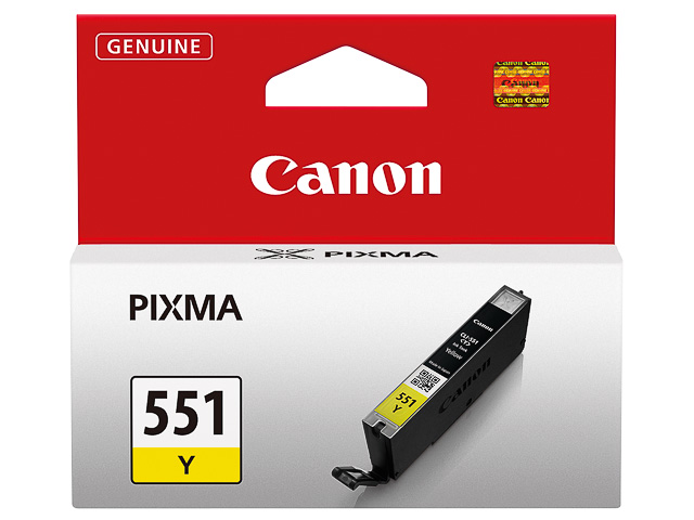 6511B001 CANON CLI551Y Nr.551 Pixma Inkt geel ST 347pagina's 7ml 1