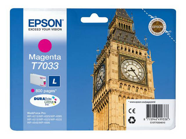C13T70334010 EPSON WP encre magenta ST 800pages 9ml 1