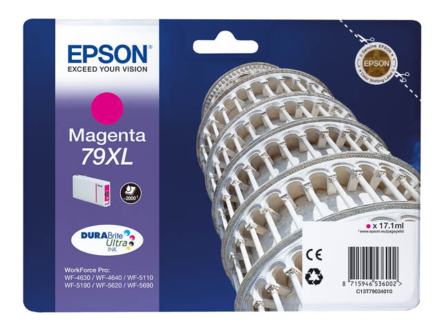 C13T79034010 EPSON Nr.79XL WF Tinte magenta HC 2000Seiten 17,1ml 1