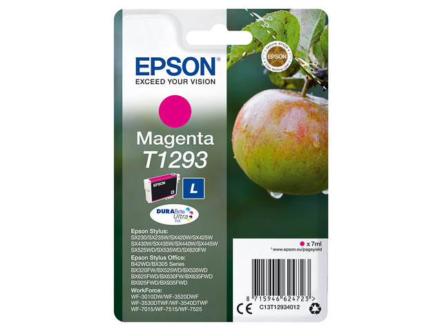 C13T12934012 EPSON BX ink magenta ST 378 pages 7ml 1