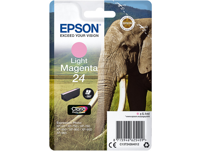 C13T24264012 EPSON XP Tinte light mag ST 360Seiten 5,1ml 1