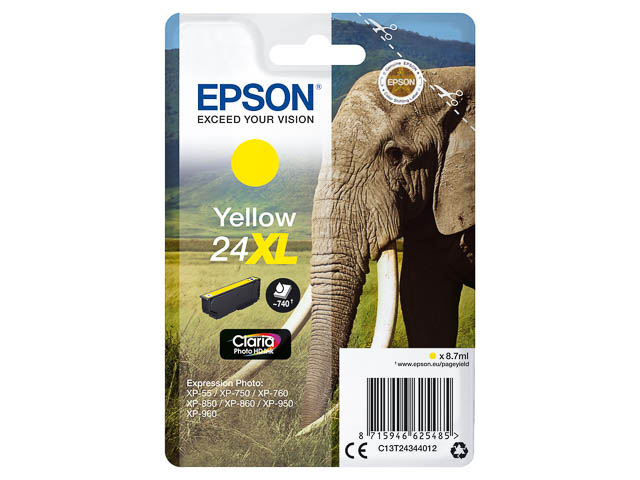 C13T24344012 EPSON XP ink yellow HC 740 pages 8,7ml 1