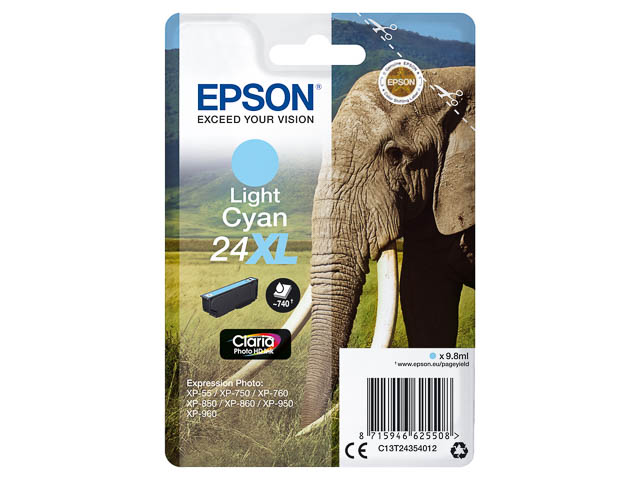 C13T24354012 EPSON XP ink light cyan HC 740pages 9,8ml 1