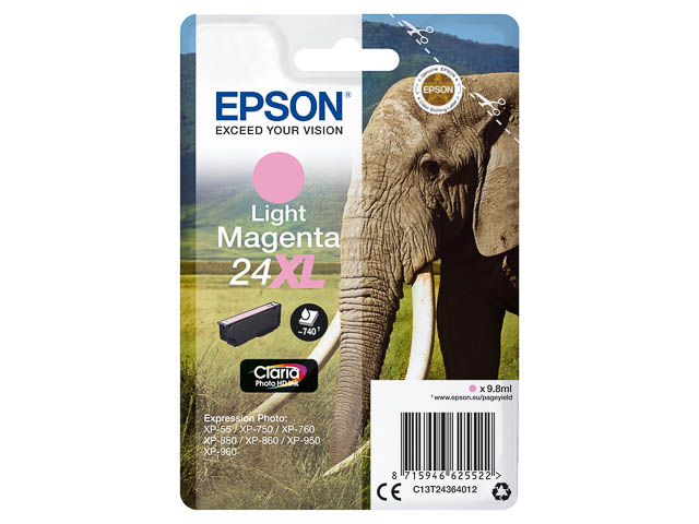 C13T24364012 EPSON XP Tinte light mag HC 740Seiten 9,8ml 1