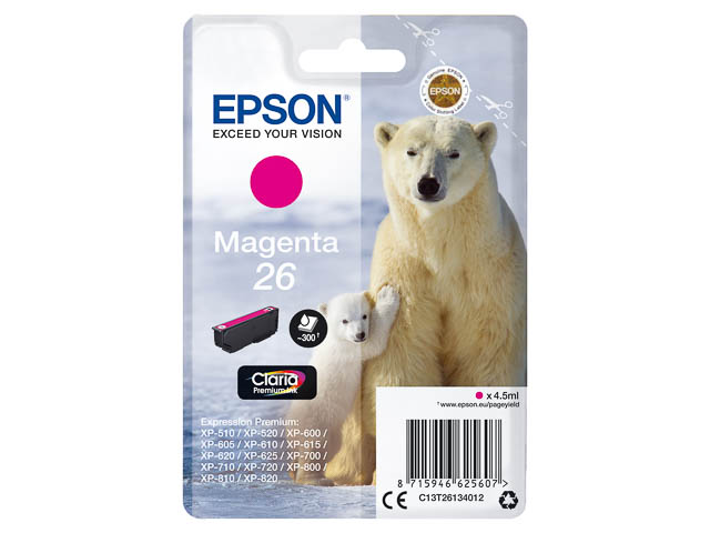 C13T26134012 EPSON XP Tinte magenta ST 300Seiten 4,5ml 1