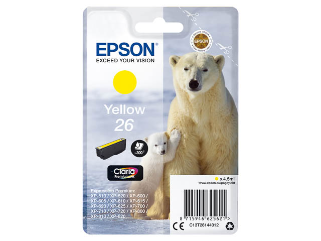 C13T26144012 EPSON XP Tinte yellow ST 300Seiten 4,5ml 1