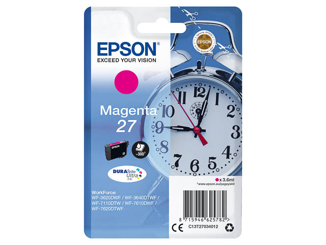 C13T27034012 EPSON WF Tinte magenta ST 300Seiten 3,6ml 1