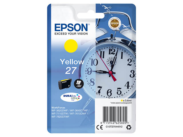 C13T27044012 EPSON WF ink yellow ST 300 pages 3,6ml 1