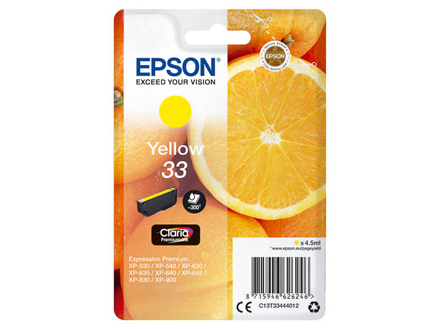 C13T33444012 EPSON XP ink yellow ST 200 pages 4,5ml 1