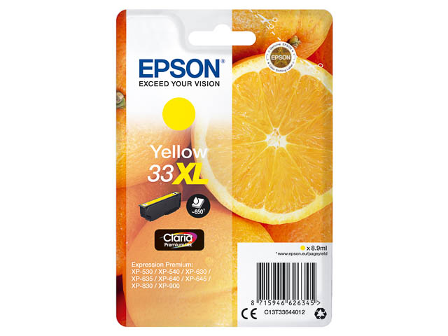 C13T33644012 EPSON XP ink yellow HC 530 pages 8,9ml 1