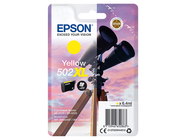 C13T02W44010 EPSON XP Tinte yellow HC 470Seiten 6,4ml 1