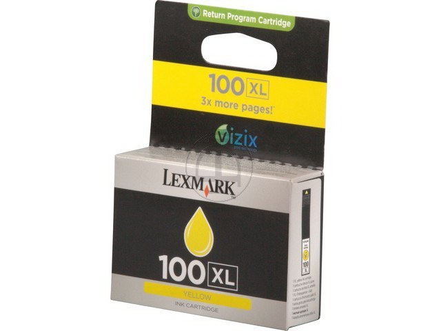 14N1071E LEXMARK Nr.100XL Tinte yellow HC return 600Seiten 1