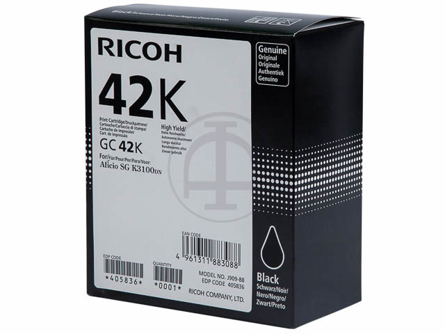 405836 RICOH Type GC42K SG Tinte black Gel 10.000Seiten 1