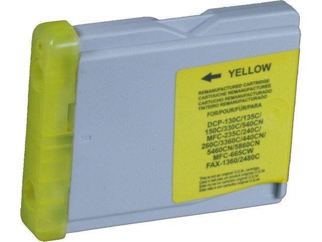 7059703 ItemP. BROTHER LC970Y DCP/MFC ink yellow rebuilt 300pages multiuse 1