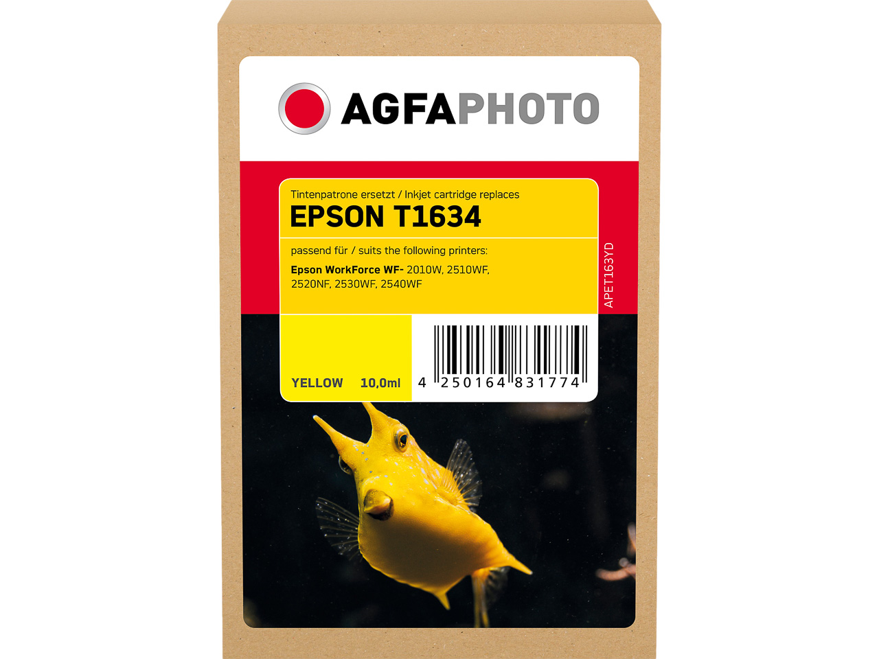 APET163YD AP EPSON T1634 WF Inkt geel rebuilt 700pagina's Blister 1