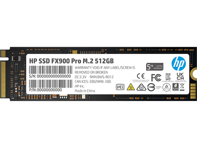 HP SSD FX900 PRO 512GB M.2 NVME 4A3T9AA internal 1