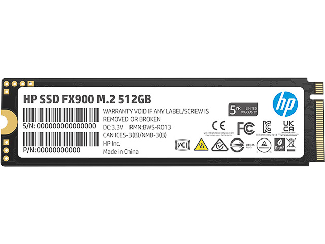 HP SSD FX900 512GB M.2 NVME 57S52AA internal 1