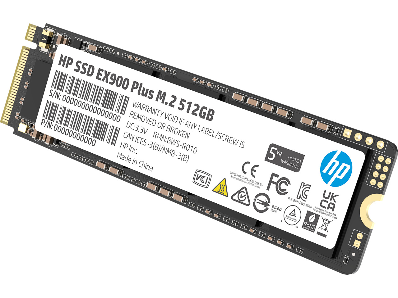 HP SSD EX900 PLUS 512GB M.2 NVME 35M33AA#ABB internal 1