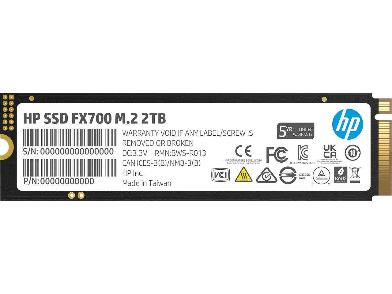 HP SSD FX700 2TB M.2 NVME 8U2N5AA#ABB intern 1