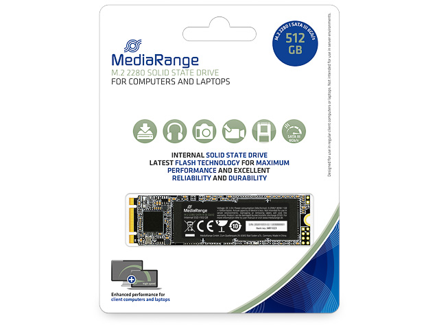 MEDIARANGE SSD 2280 512GB MR1023 M.2 SATA intern 1