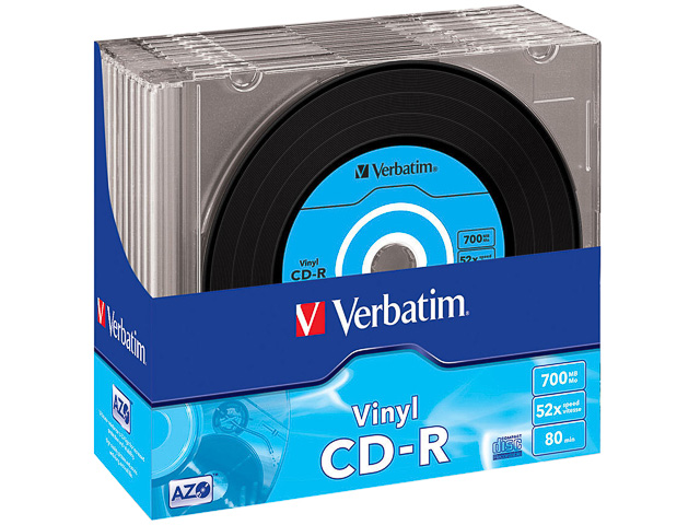 VERBATIM CDR80 700MB 52x (10) SC 43426 slim case vinyl 1