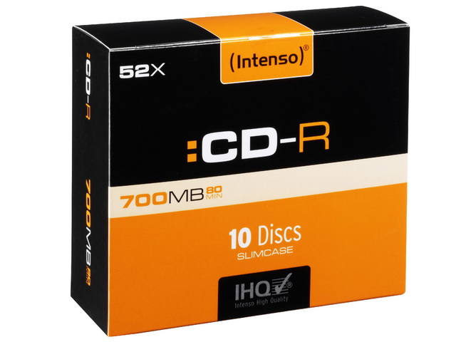 INTENSO CDR80 700MB 52x (10) SC 1001622 Slim Case 1