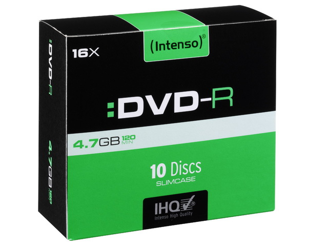 INTENSO DVD-R 4.7GB 16x (10) SC 4101652 Slim Case 1