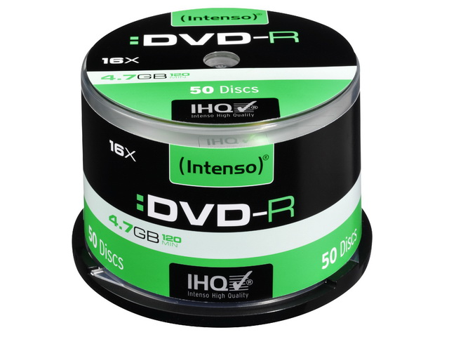 INTENSO DVD-R 4.7GB 16x (50) CB 4101155 Cake Box 1