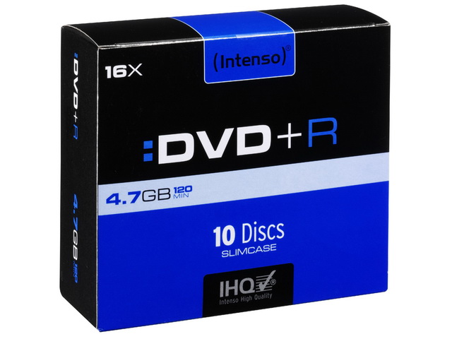 INTENSO DVD+R 4.7GB 16x (10) SC 4111652 Slim Case 1