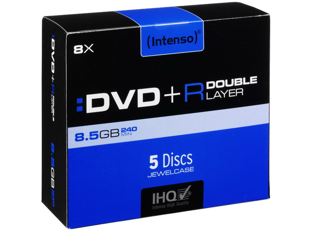 NTENSO DVD+R DL 8.5GB 4x (5) JC 4311245 Jewel Case 1