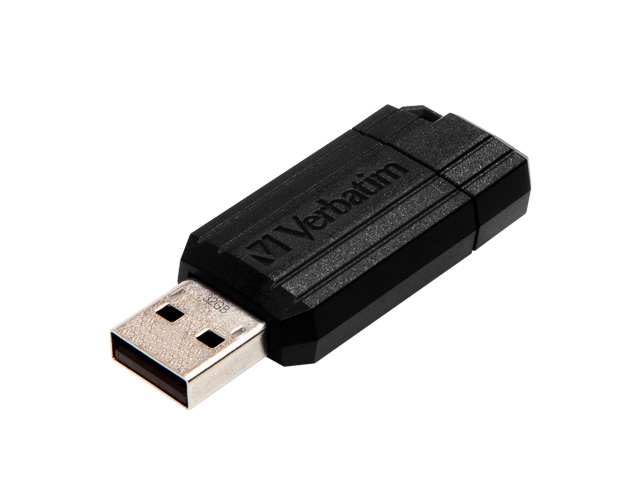 VERBATIM PINSTRIPE USB DRIVE 32GB 49064 12MB/s USB 2.0 black 1