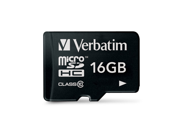 VERBATIM PREMIUM MICRO SDHC CARD 16GB 44010 class 10 1